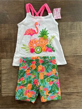 NWT Tommy Bahama Summer outfit Tropical print XS 3-4